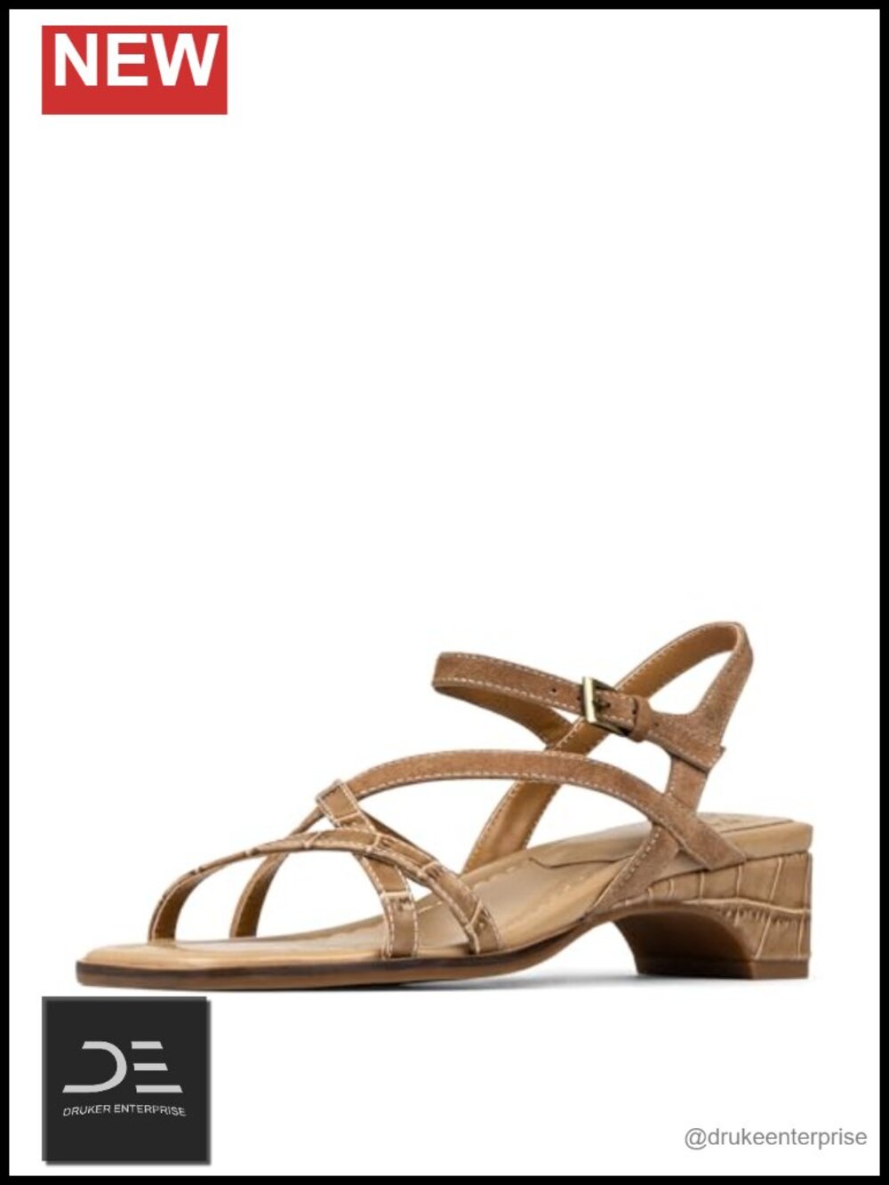 Suede Ankle Strap Sandals Adjustable Buckle Memory Foam Flats